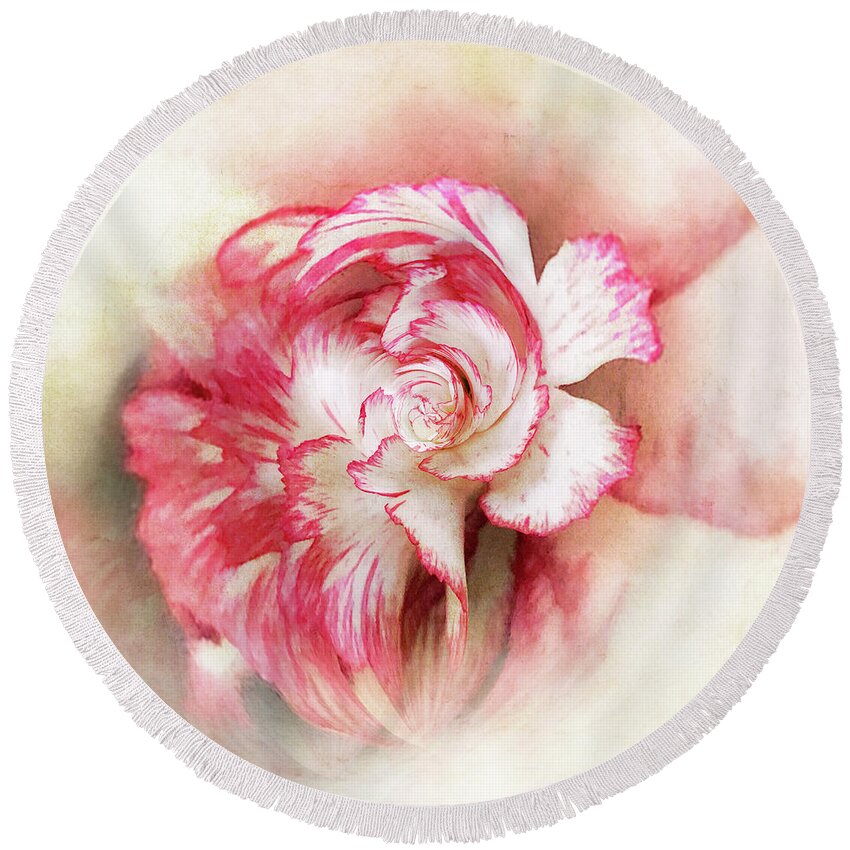 Floral Art Round Beach Towel featuring the photograph Floral Fantasy 2 by Usha Peddamatham