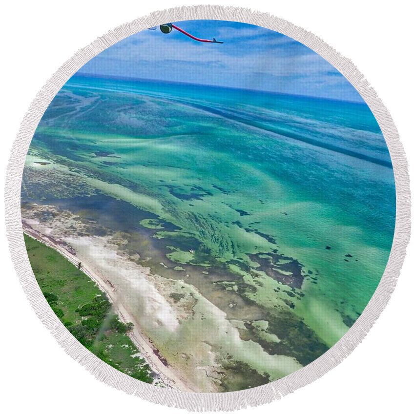 Florida Keys Round Beach Towel featuring the photograph Florida Keys by Farol Tomson