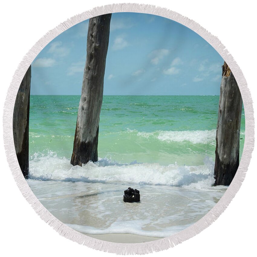  Round Beach Towel featuring the photograph Florida Sunshine by Colin Collins