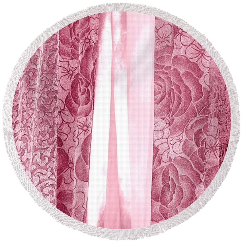 Scarves Round Beach Towel featuring the photograph From the Chiffonier by Danielle R T Haney
