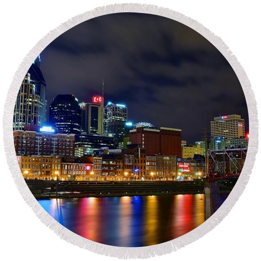 Nashville Round Beach Towel featuring the photograph Ghost Ballet in Nashville by Frozen in Time Fine Art Photography