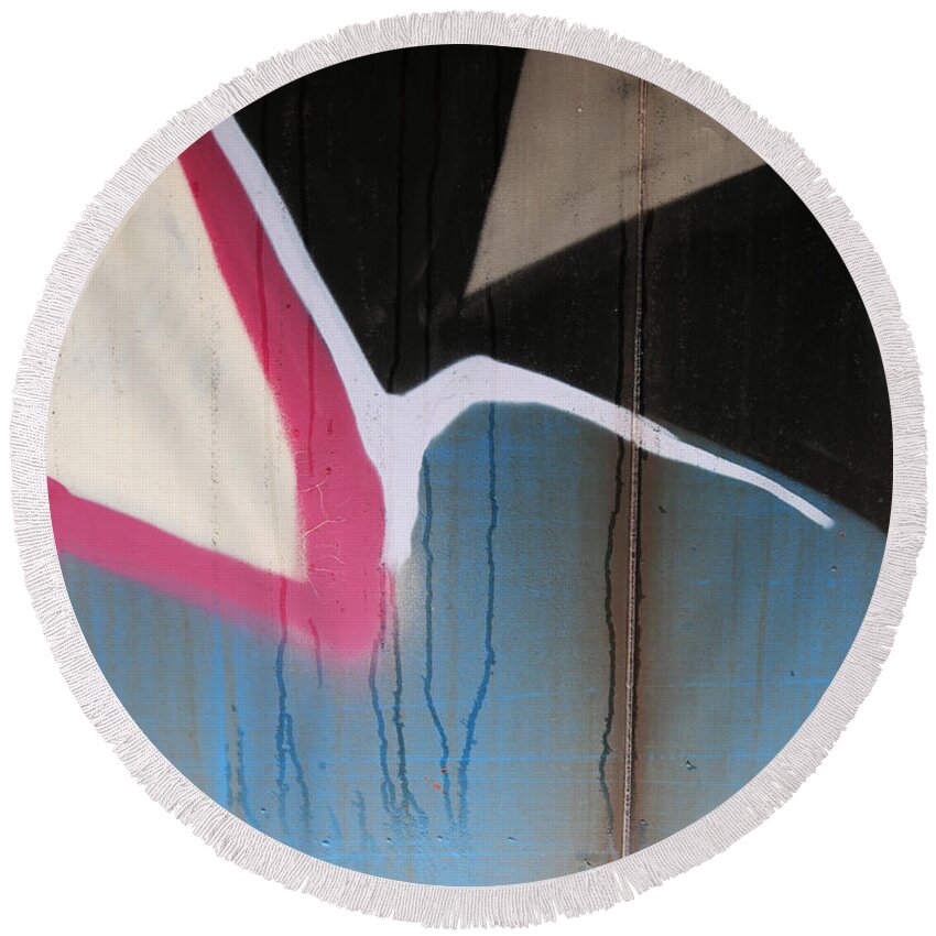 Abstract Round Beach Towel featuring the photograph Glass Slippers by J C