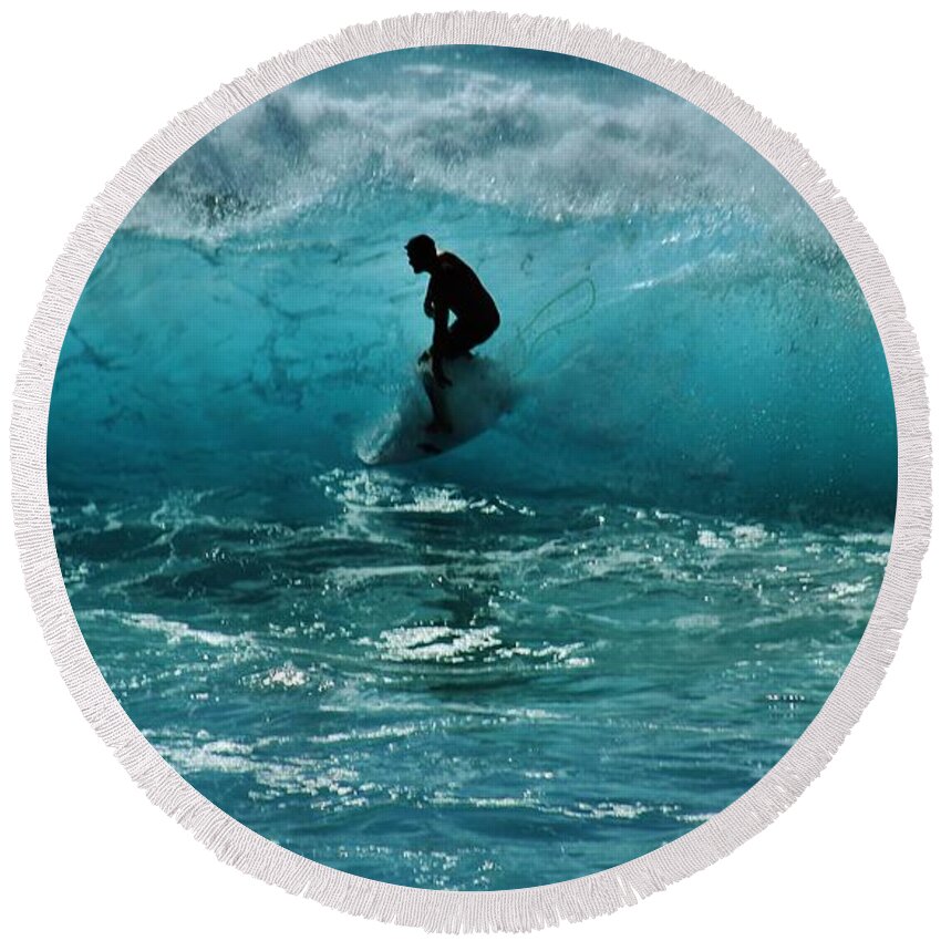 Ocean Round Beach Towel featuring the photograph Glow of the Surf by Craig Wood