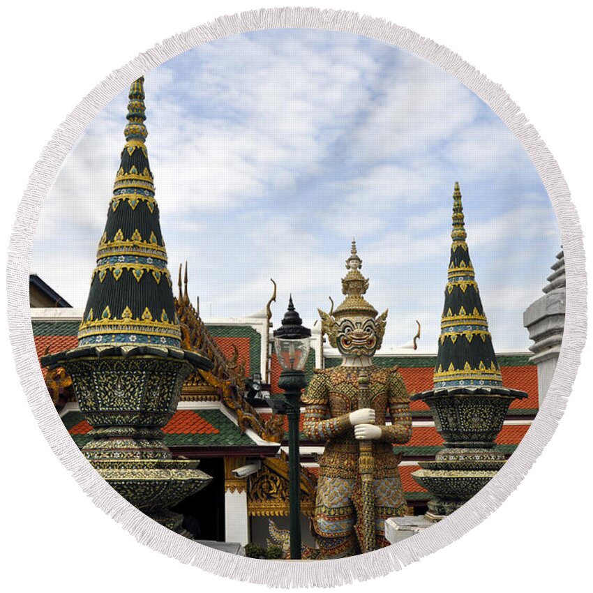 Grand Palace Round Beach Towel featuring the photograph Grand Palace 10 by Andrew Dinh