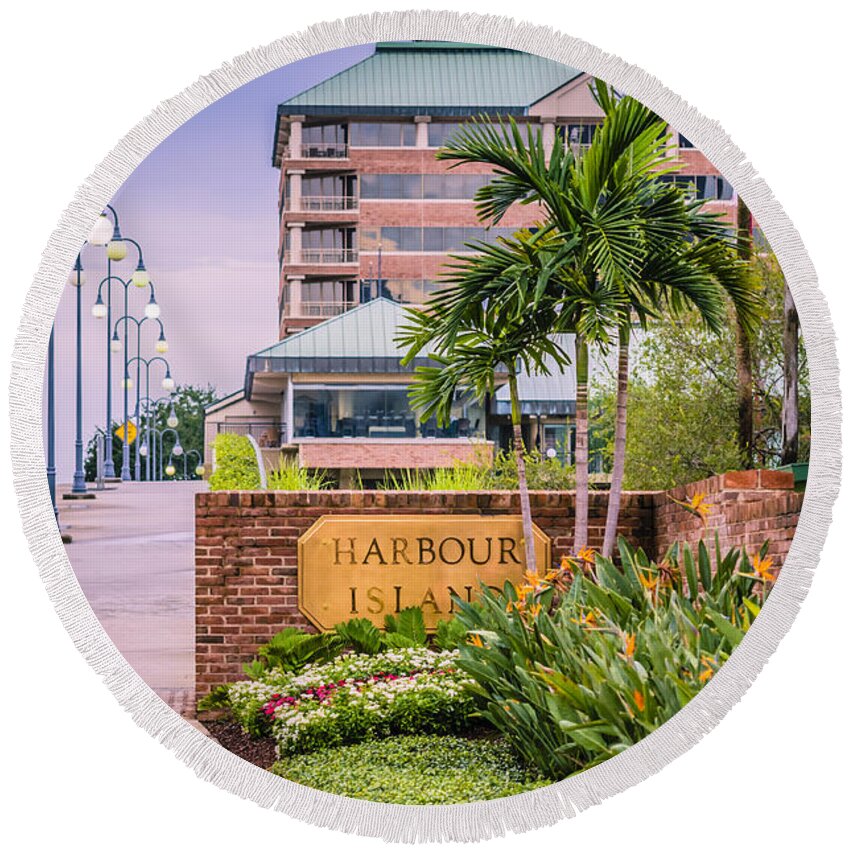 Harbour Island Round Beach Towel featuring the photograph Harbour Island Retreat by Carolyn Marshall