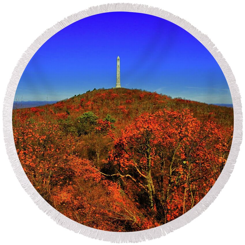 High Point State Park Round Beach Towel featuring the photograph High Point State Park 1 by Raymond Salani III