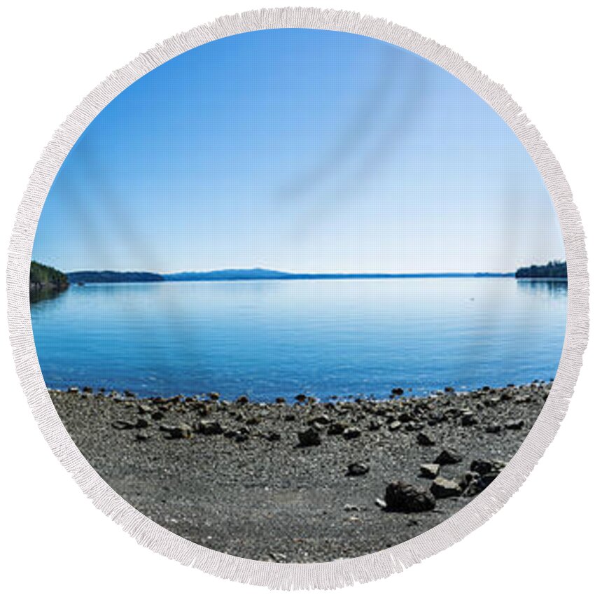 Beautiful Round Beach Towel featuring the photograph Hood Canal by Pelo Blanco Photo
