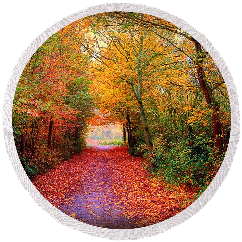 Autumn Round Beach Towel featuring the photograph Hope by Jacky Gerritsen
