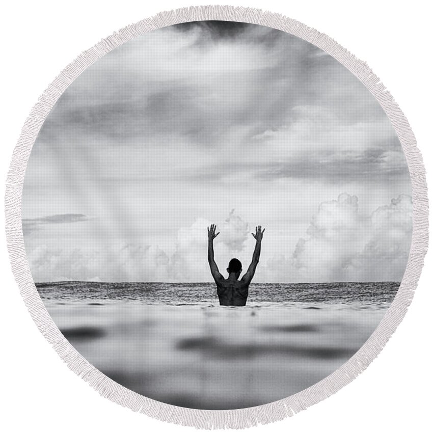 Surfing Round Beach Towel featuring the photograph House Arrest by Nik West