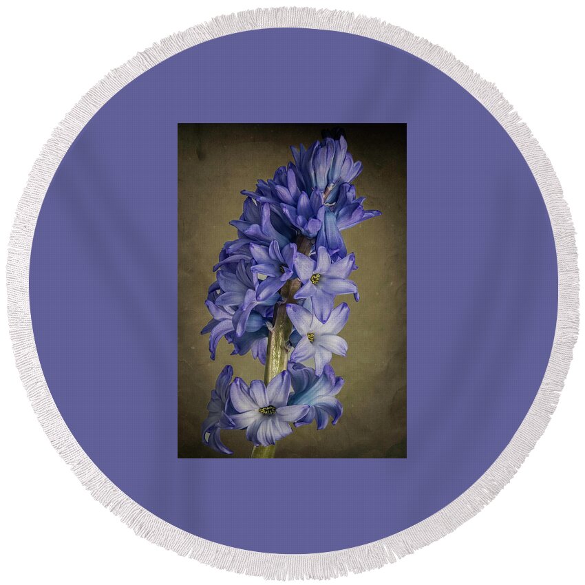 Flowers Round Beach Towel featuring the photograph Hyacinth by John Roach
