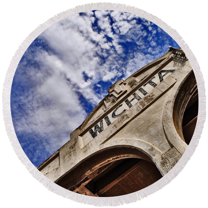 Wichita Round Beach Towel featuring the photograph Ict by Brian Duram