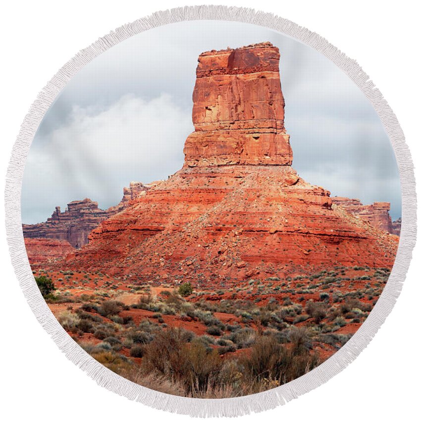 Valley Round Beach Towel featuring the photograph In the Valley of the Gods by Nicholas Blackwell