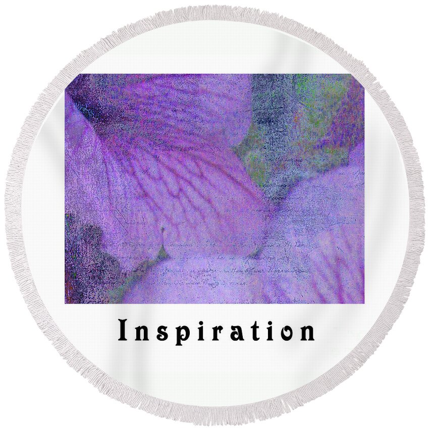 Flower Round Beach Towel featuring the photograph Inspiration by Traci Cottingham