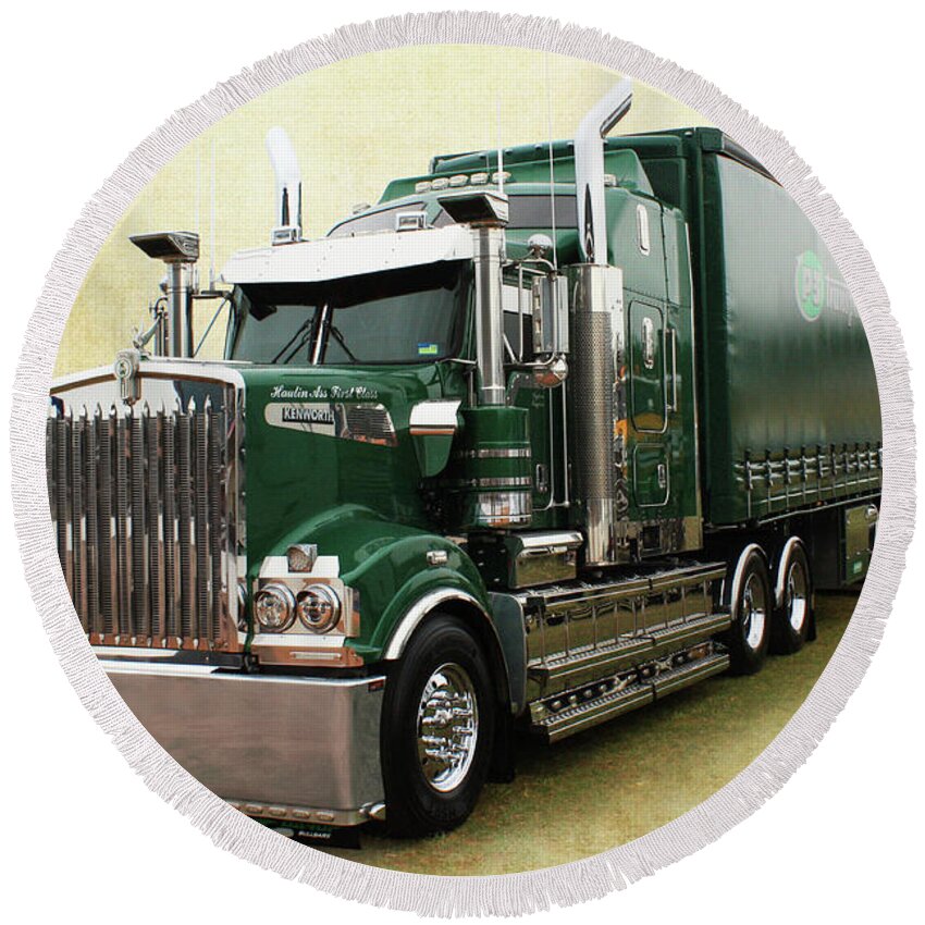 Kenworth Round Beach Towel featuring the photograph Kenny B by Keith Hawley