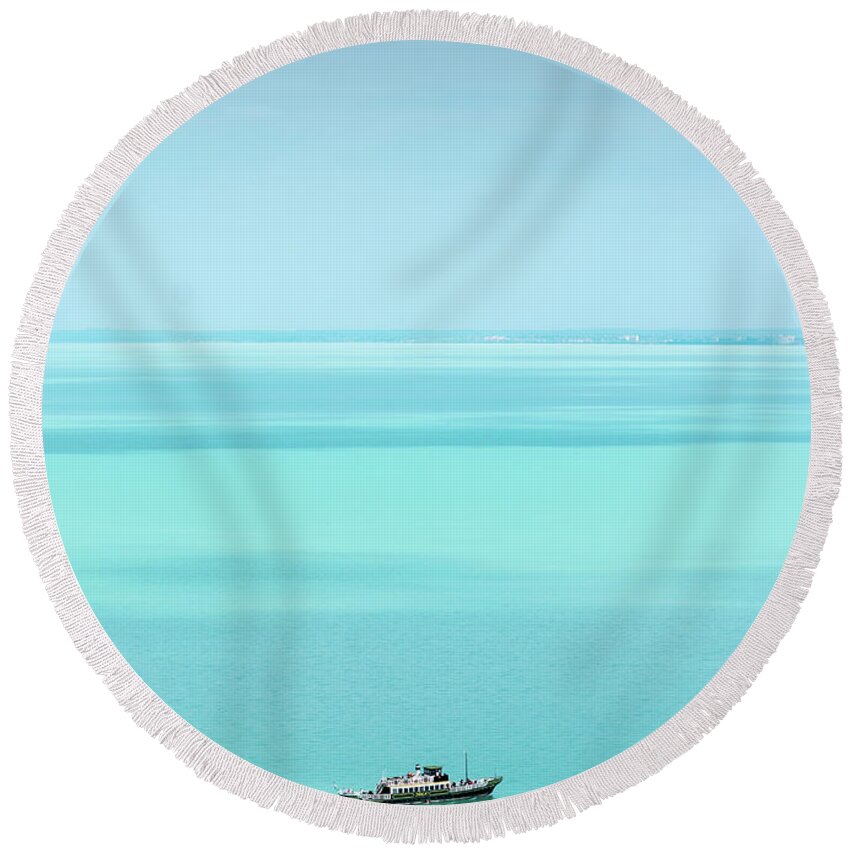 Hungary Round Beach Towel featuring the photograph Lake Balaton by Steven Richman