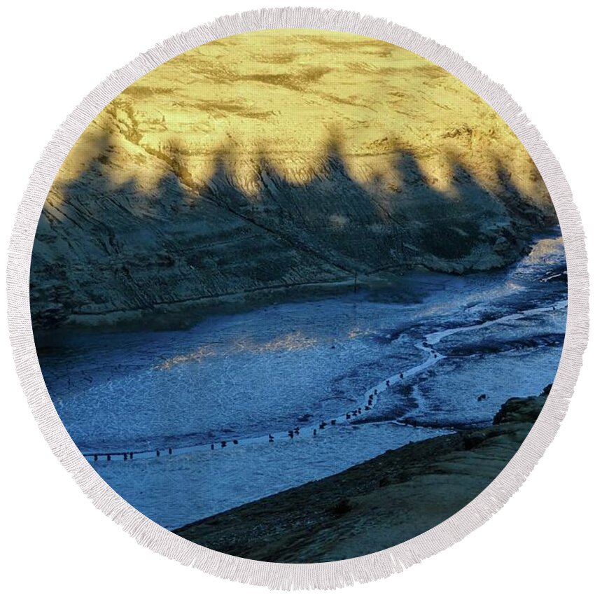 Adornment Round Beach Towel featuring the photograph Landscape 7 by Jean Bernard Roussilhe