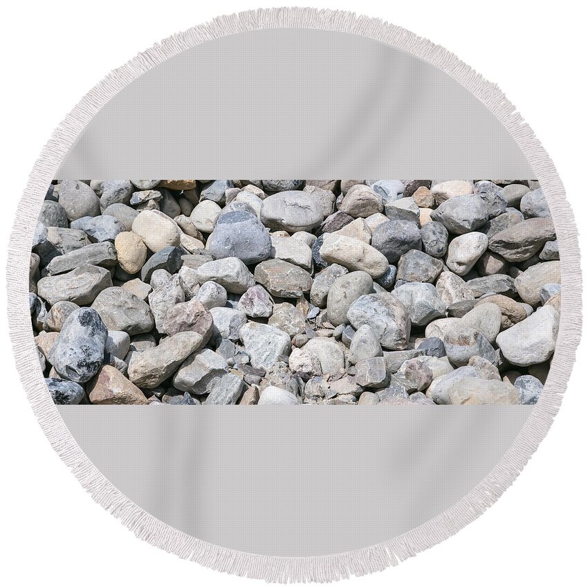 Meditation Round Beach Towel featuring the photograph Larger Rock Meditation by Allan Levin
