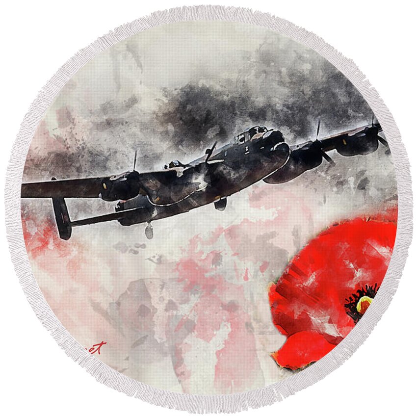 Lest We Forget Round Beach Towel featuring the photograph Lest We Forget by Airpower Art
