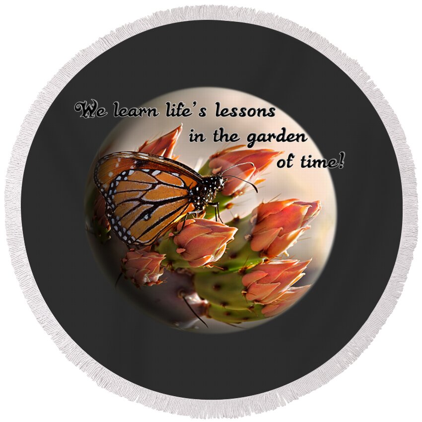 Orb Round Beach Towel featuring the photograph Life's Garden by Phyllis Denton