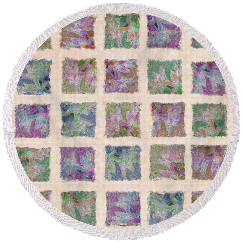 Pillow Round Beach Towel featuring the photograph Lily Pilly by Hanny Heim