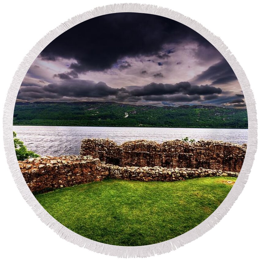 British Isles Round Beach Towel featuring the photograph British Isles Countryside by Bill Howard