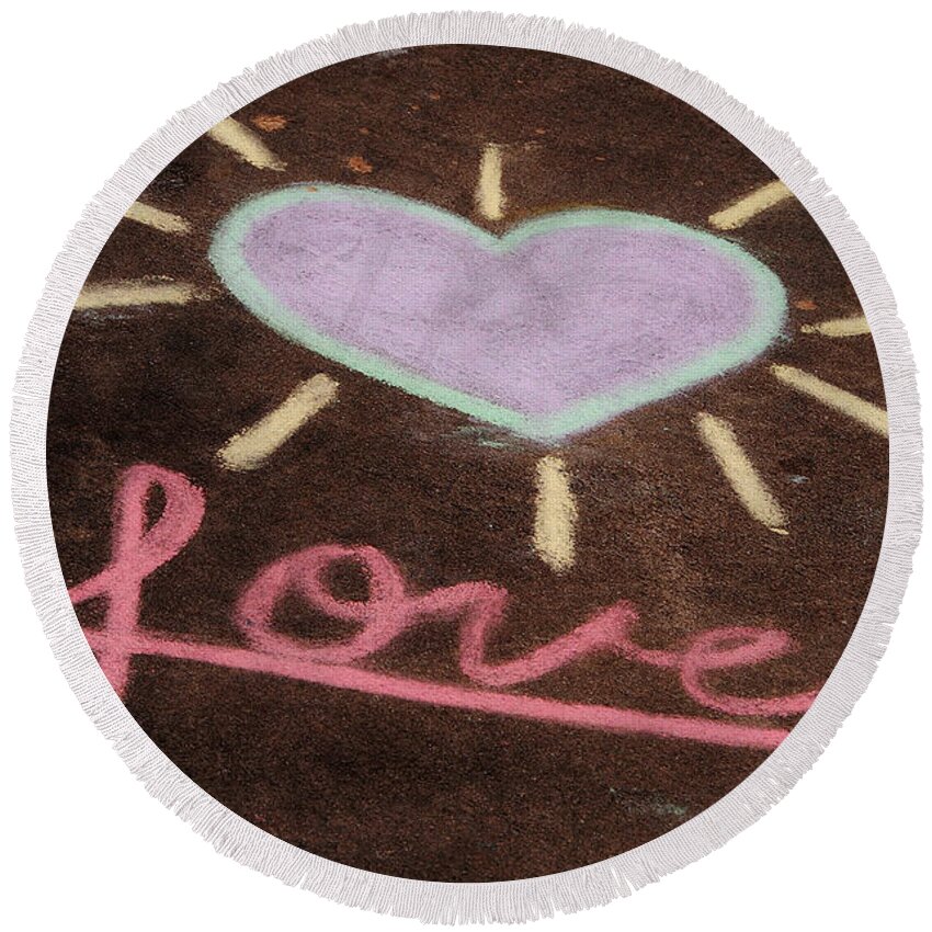 Love Round Beach Towel featuring the photograph Love by Lorenzo Cassina