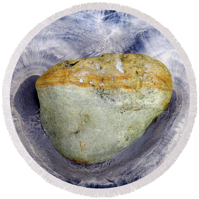 Love Round Beach Towel featuring the photograph Love Rocks by Betty Buller Whitehead