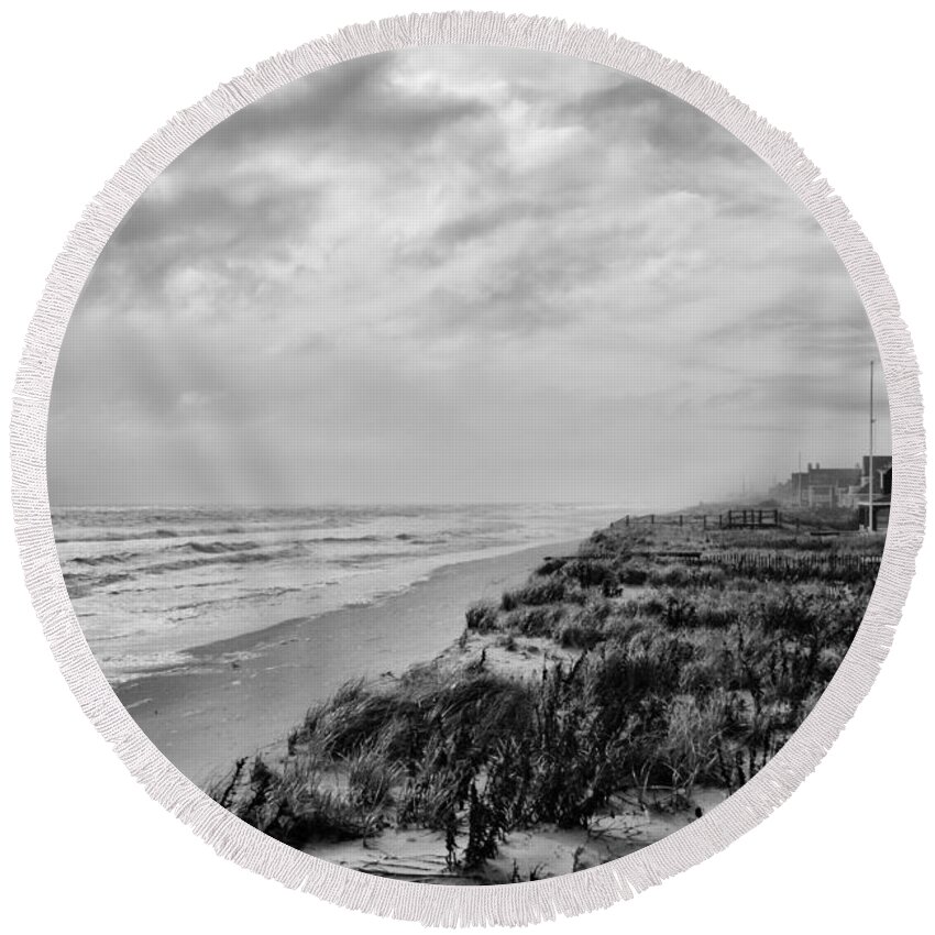 Jersey Shore Round Beach Towel featuring the photograph Mantoloking Beach - Jersey Shore by Angie Tirado
