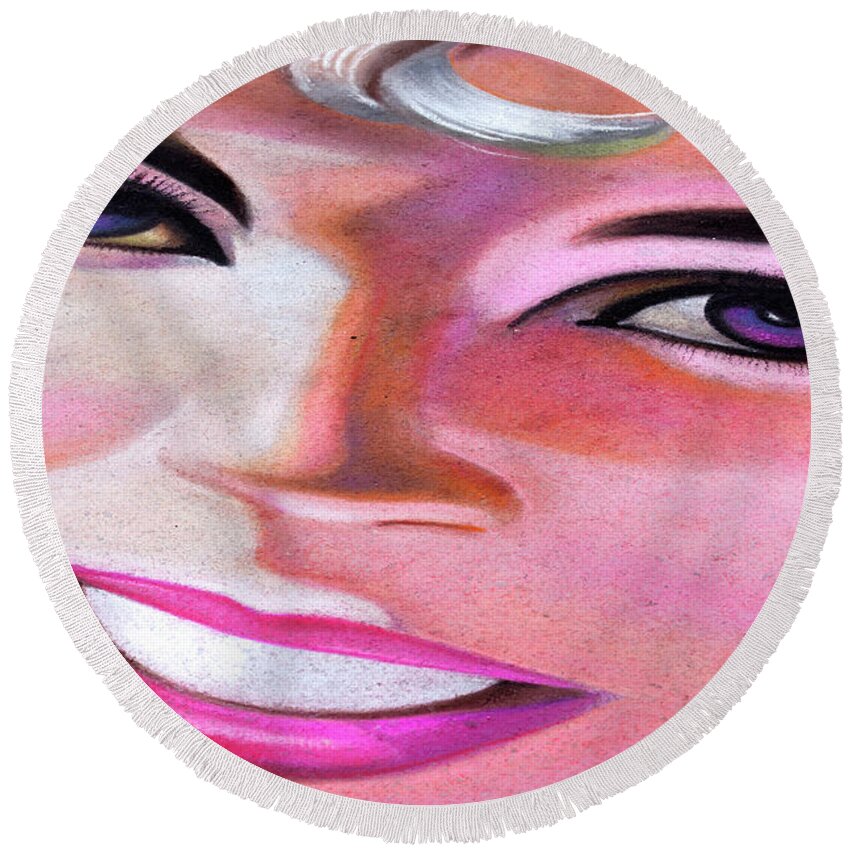 Marilyn Monroe Round Beach Towel featuring the photograph Marilyn Monroe by Anthony Totah