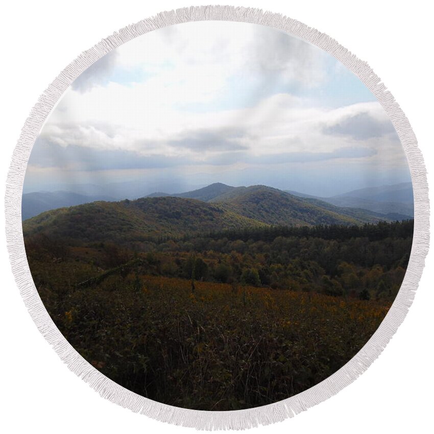 Max Patch Round Beach Towel featuring the photograph Max Patch 3 by Richie Parks