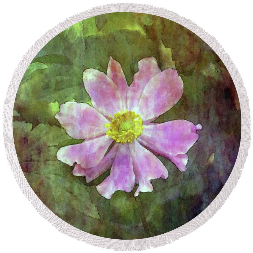 Wood Rose Round Beach Towel featuring the photograph Medallion 2443 IDP_2 by Steven Ward