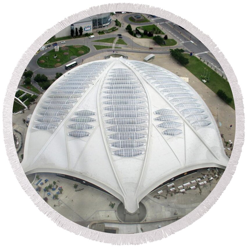 Montreal Biodome Round Beach Towel featuring the photograph Montreal Biodome 5 by Randall Weidner