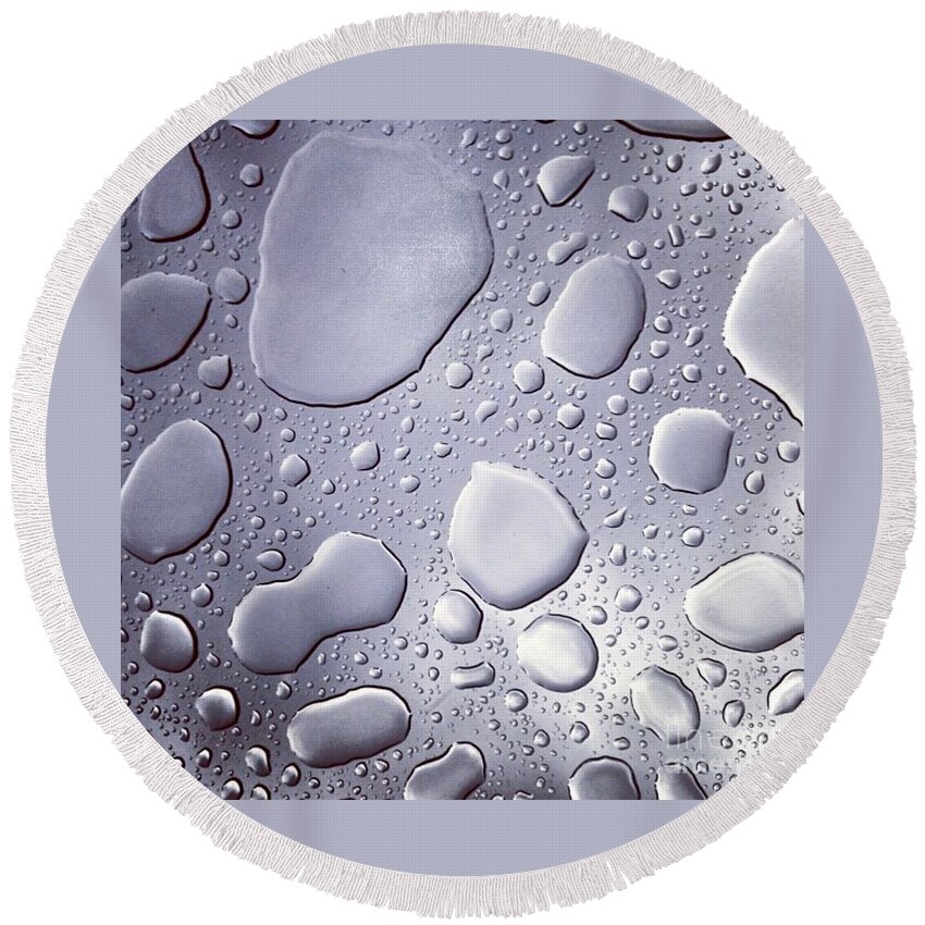 Rain Round Beach Towel featuring the photograph Moonroof by Denise Railey