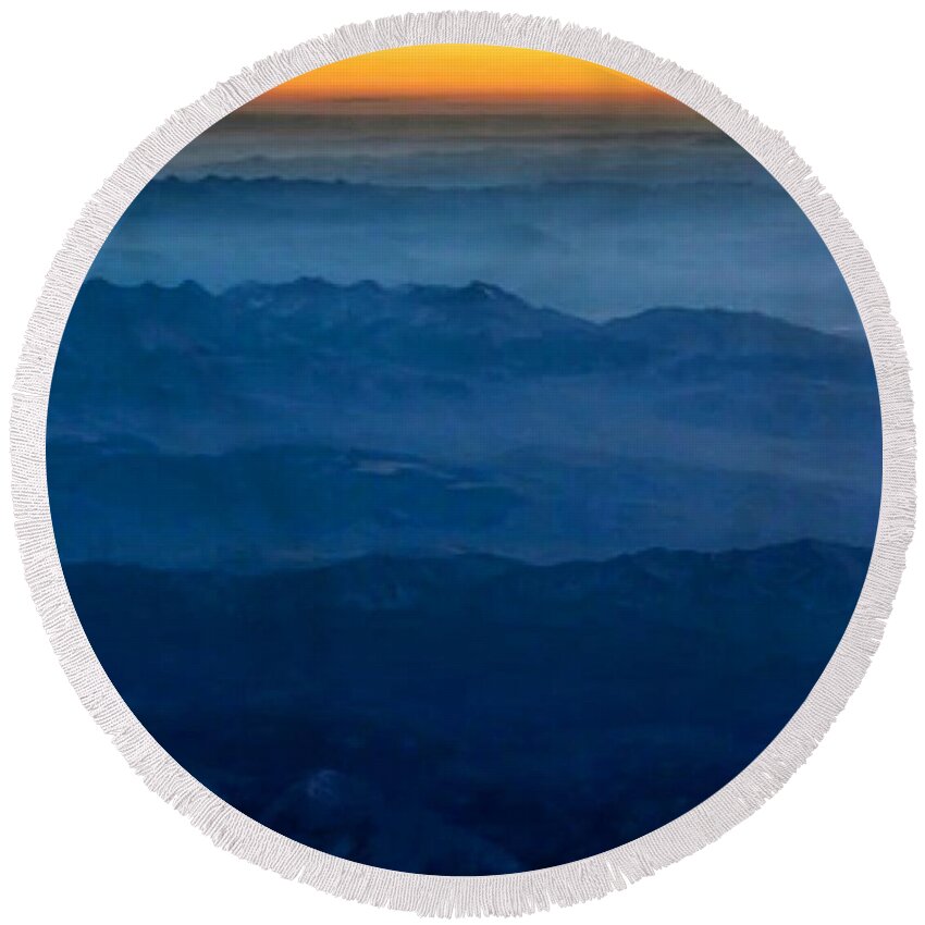  Round Beach Towel featuring the photograph Mountain View 
https://flic.kr/p/pbk54d by Jerry Renville