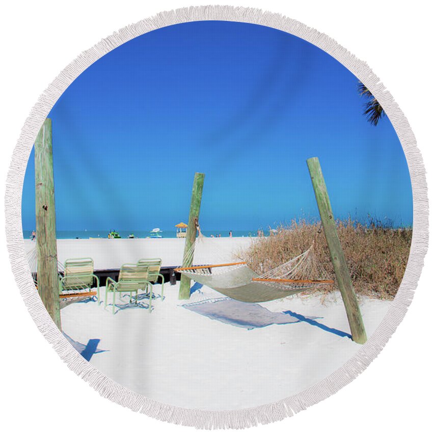 Tree Round Beach Towel featuring the photograph My day at the office by JCV Freelance Photography LLC