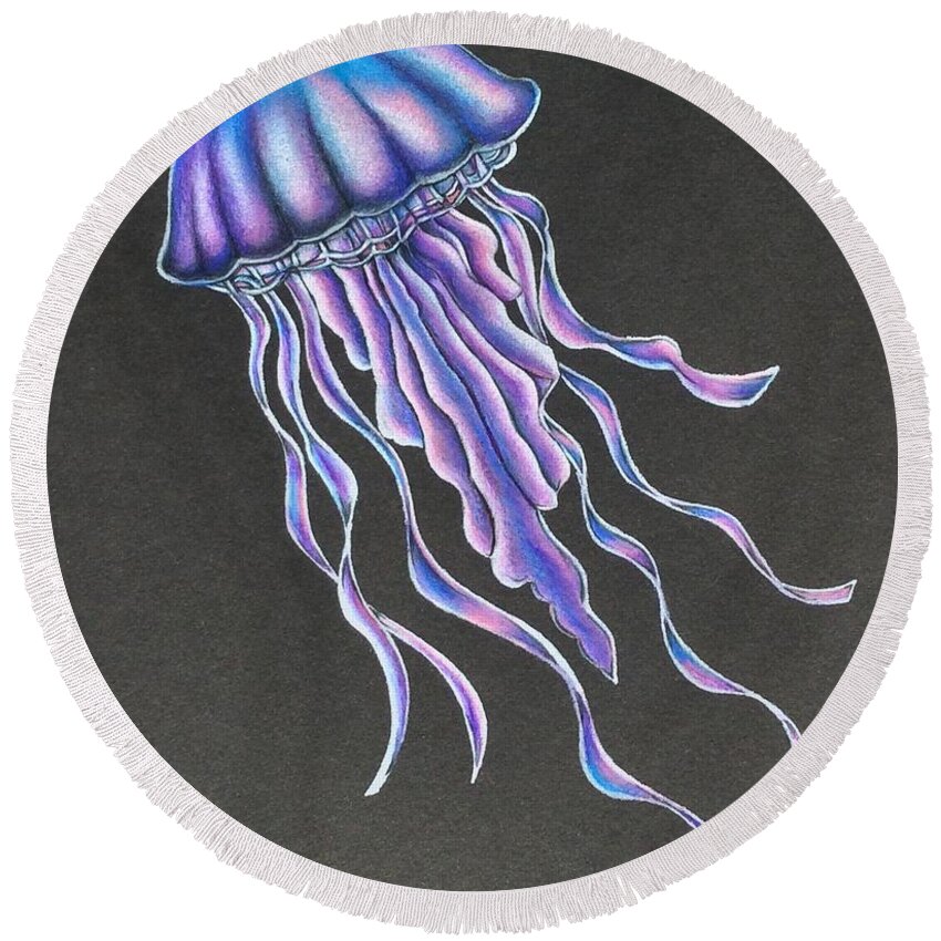 Jellyfish Original Artwork Drawing Colored Pencils 11x8in - Etsy