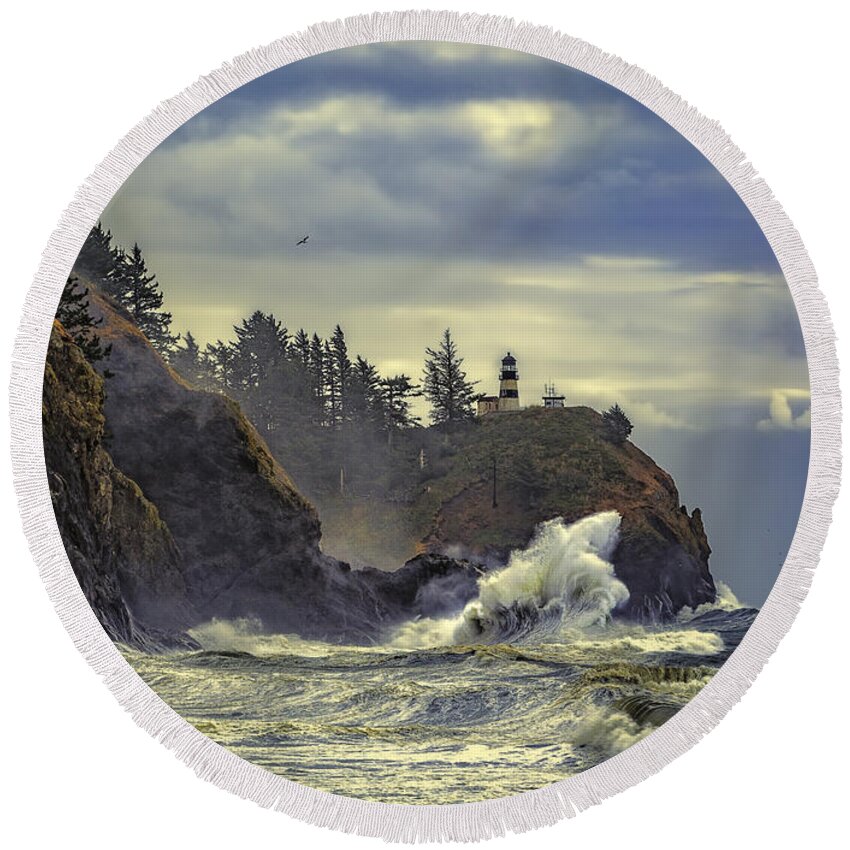 James Heckt Round Beach Towel featuring the photograph Natures Beauty Unleashed by James Heckt