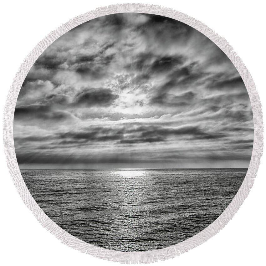 Sea Round Beach Towel featuring the photograph Nothing Something or All by Joseph Hollingsworth