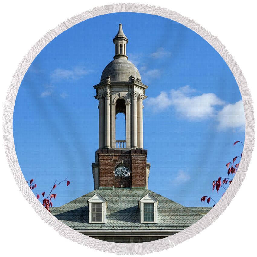 Happy Valley Round Beach Towel featuring the photograph Old Main by John Greim
