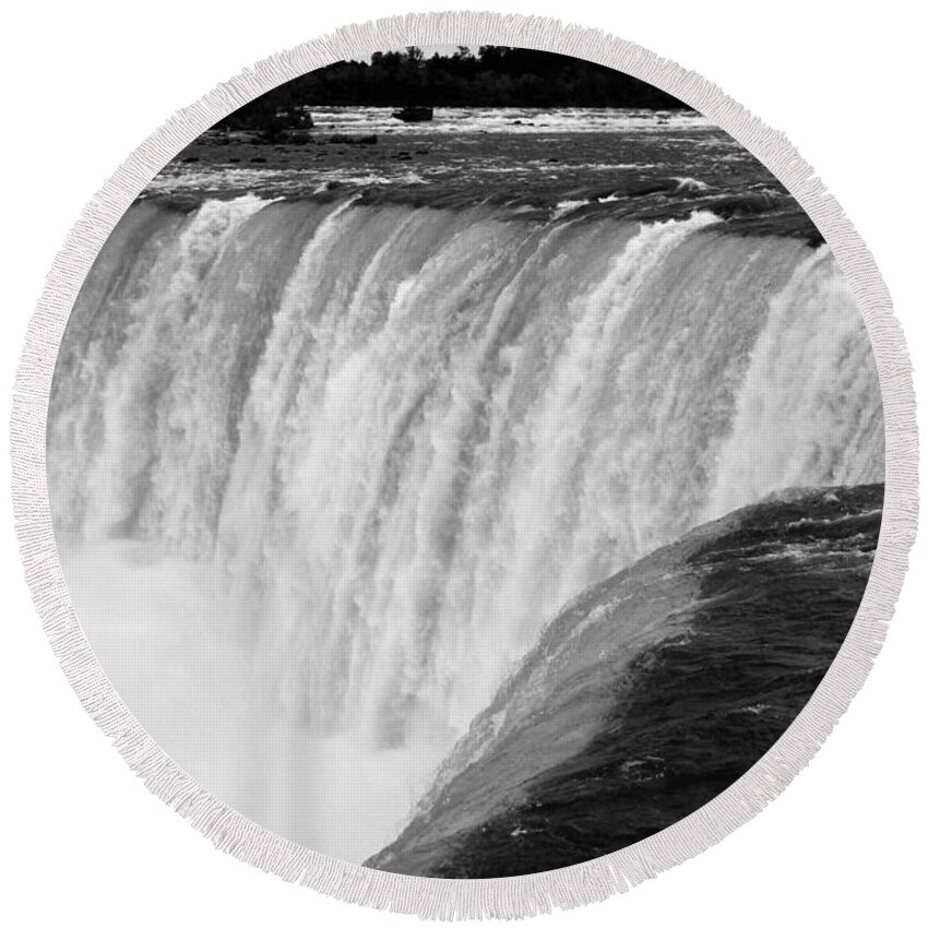 Water Round Beach Towel featuring the photograph Over the Dam by Charles HALL