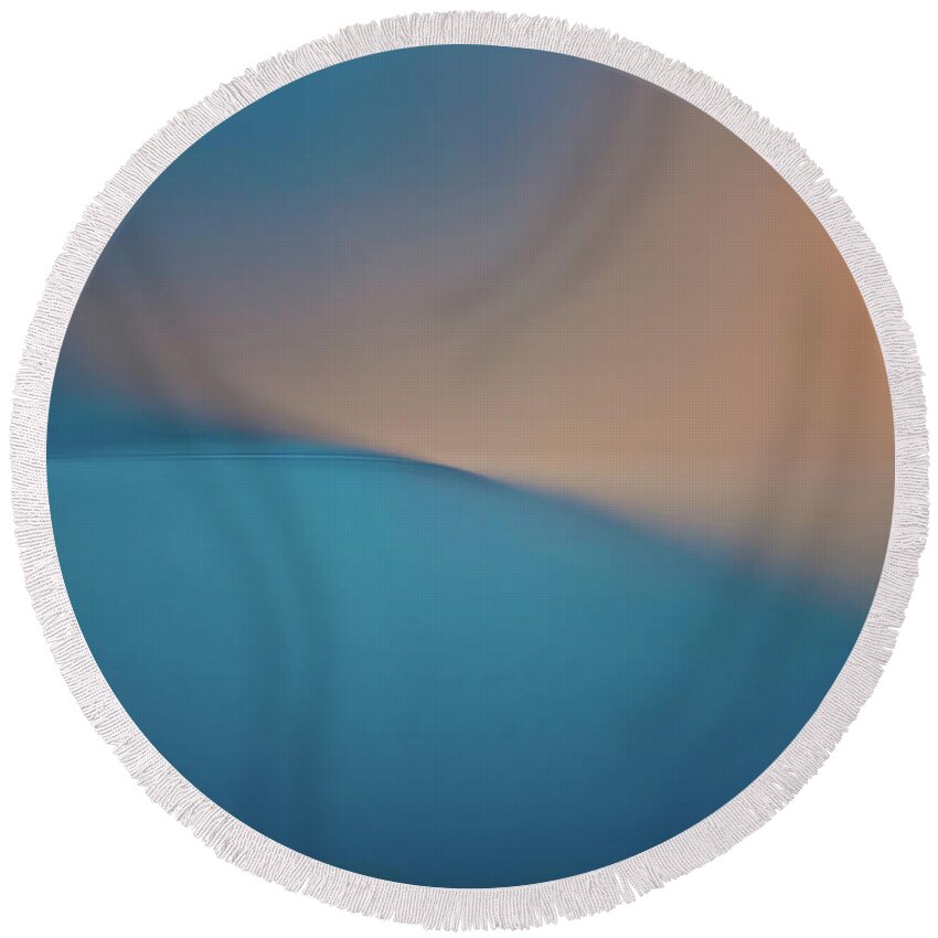 Abstract Round Beach Towel featuring the photograph Over The Edge by Jay Beckman