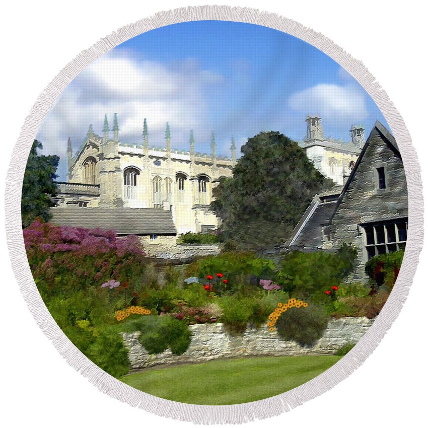 Oxford Round Beach Towel featuring the photograph Oxford England by Kurt Van Wagner