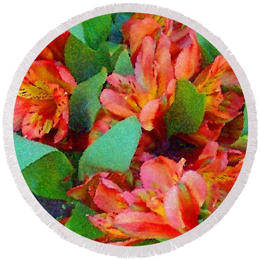 Abstract Round Beach Towel featuring the photograph Palette of Nature 2 by Steven Huszar