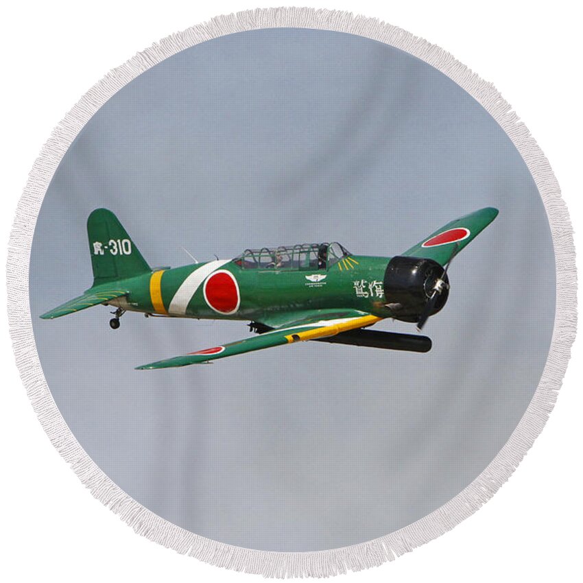Nakajima B5n Kate Round Beach Towel featuring the photograph Pearl Harbor Memories by Shoal Hollingsworth