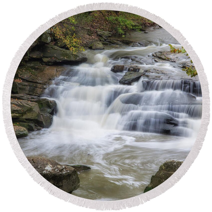 Perpetual Flow Round Beach Towel featuring the photograph Perpetual Flow by Dale Kincaid
