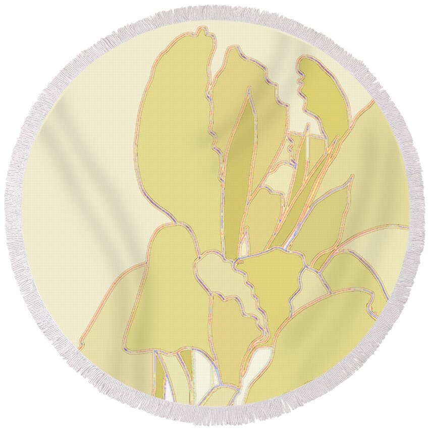 Floral Round Beach Towel featuring the digital art Petals by Gina Harrison