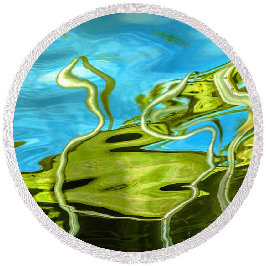 Photo-painting Round Beach Towel featuring the photograph Photo Painting 3 by Wolfgang Stocker