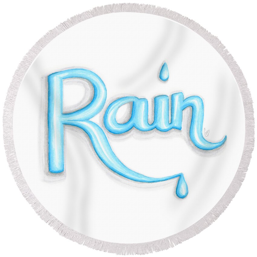 Rain Round Beach Towels