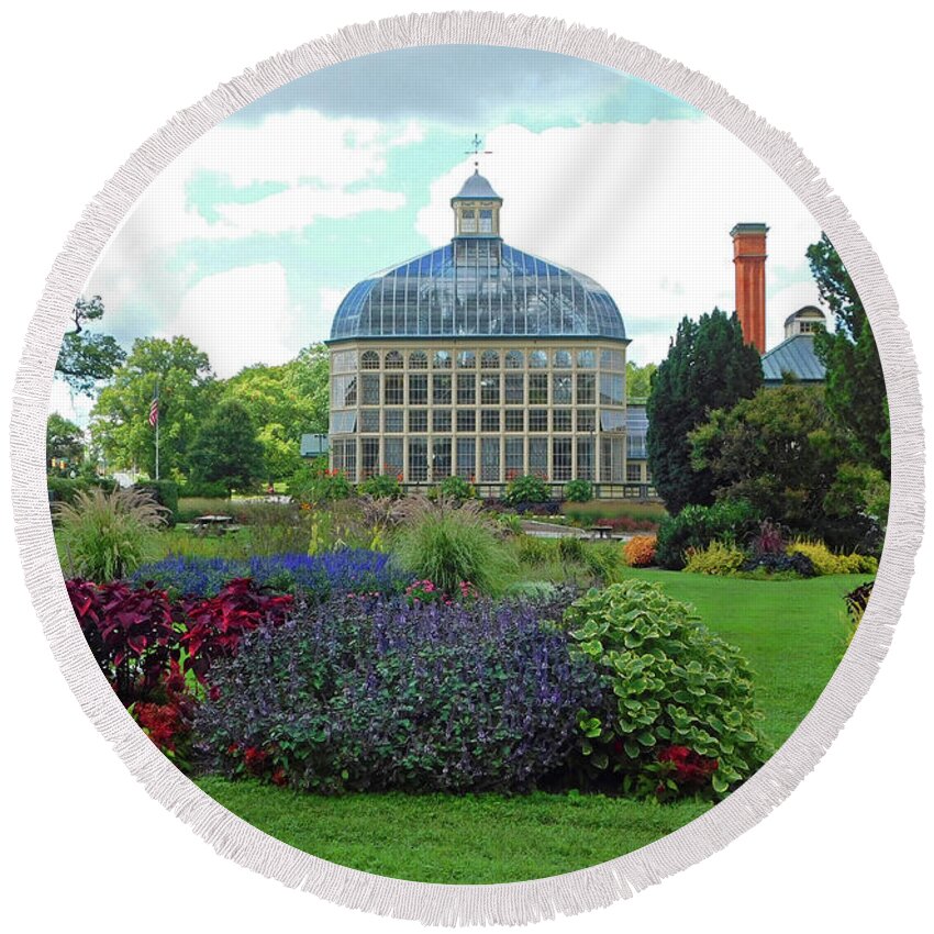 Rawlings Botanical Gardens Round Beach Towel featuring the photograph Rawlings Botanical Gardens by Emmy Marie Vickers