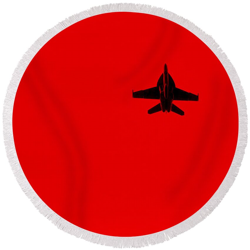 F-18 Fighter Jets Round Beach Towel featuring the photograph Red Alert by Mark Madere